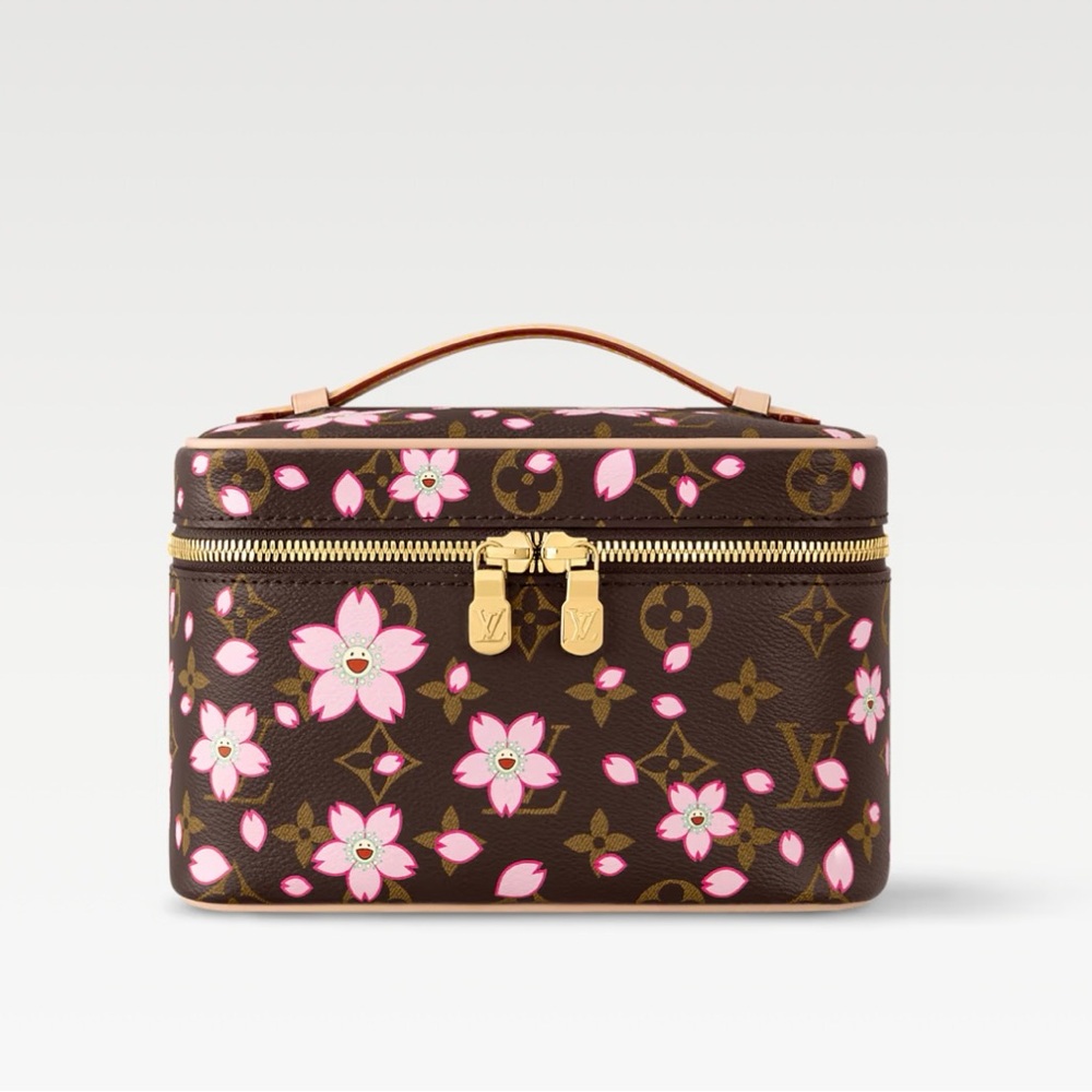 Sold-Louis Vuitton Brown x Murakami Cherry Blossom Vanity Case